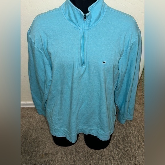 crown & ivy Other - Men’s pre own as is Crown and Ivy size XL extra soft blue pullover quarter zip